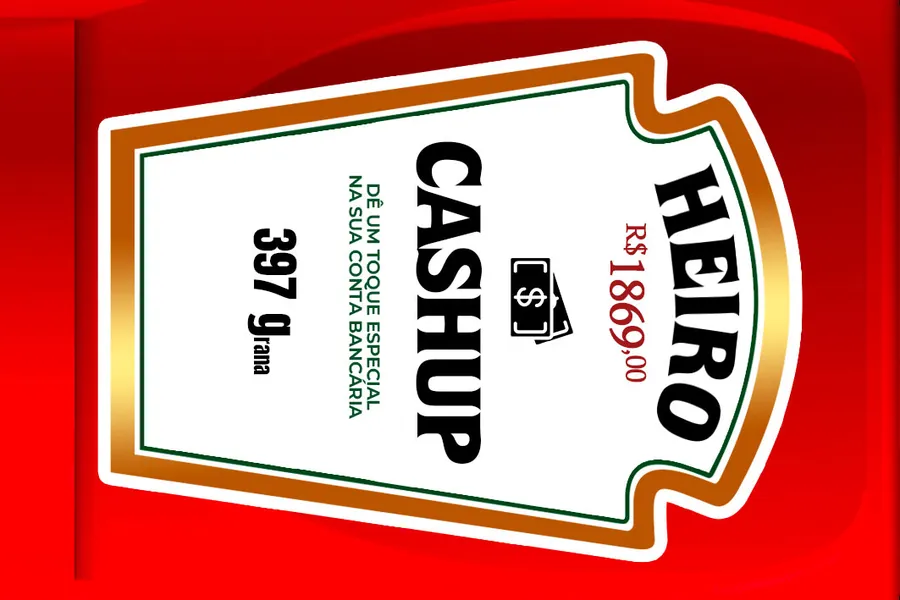 Adesivo para cartão Cashup Vermelho