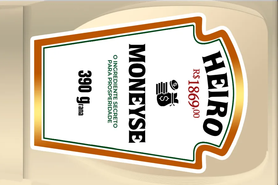 Adesivo para cartão Heineken Moneyse Verde