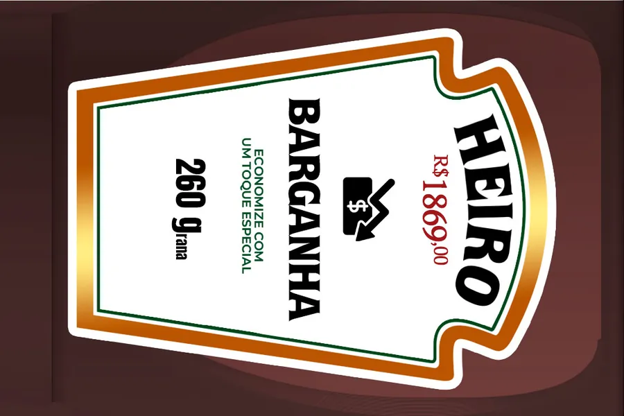 Adesivo para cartão Rótulo Cerveja Heroi