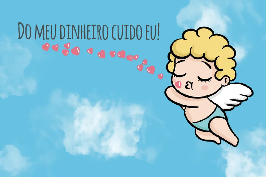 Adesivo para cartão Cupido Do Meu Dinheiro