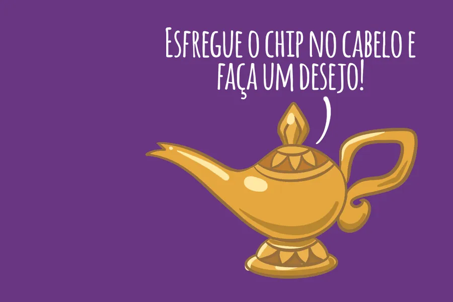 Adesivo para cartão Frase Lâmpada Mágica Roxa