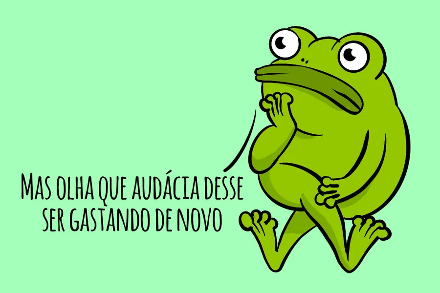 Adesivo para cartão Sapo Verde Frase