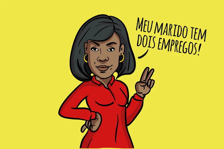 Adesivo para cartão Mulher Frase Amarela
