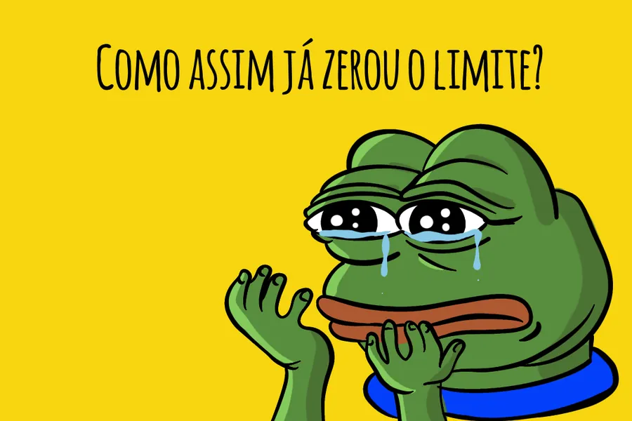 Adesivo para cartão Pepe Chorando Amarelo