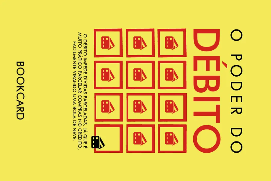 Adesivo para cartão Poder do Débito Amarelo