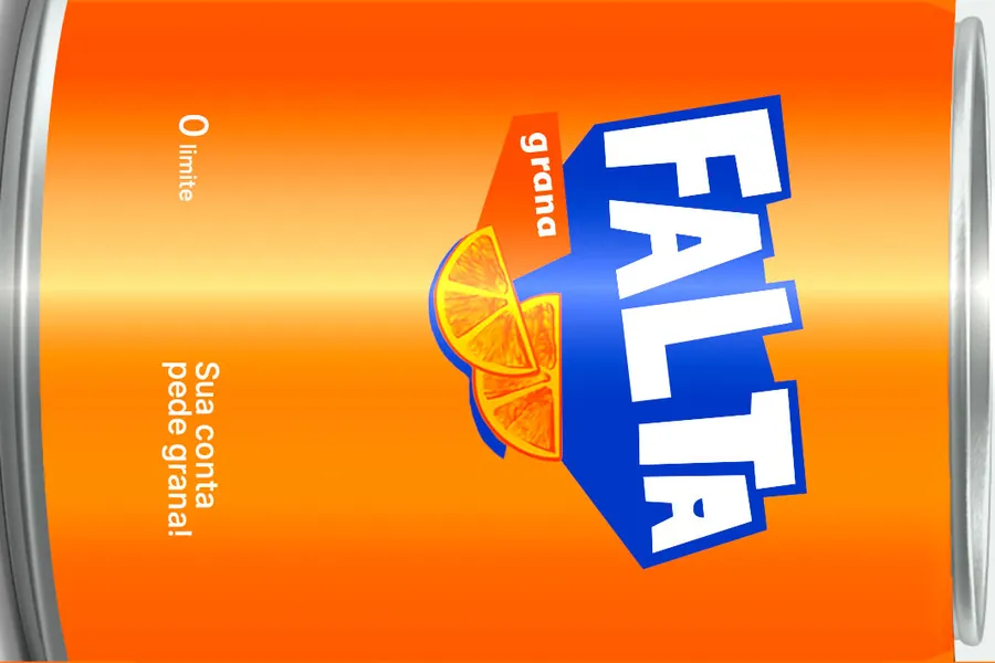 Adesivo para cartão Fanta Laranja Lata