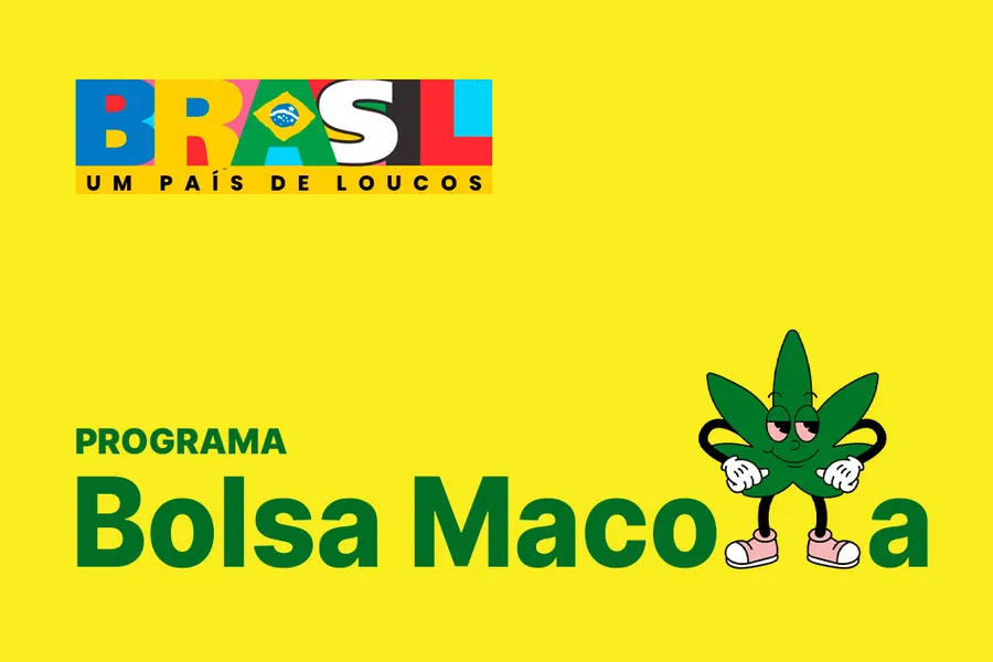 Adesivo para cartão Bolsa Maconha Amarela