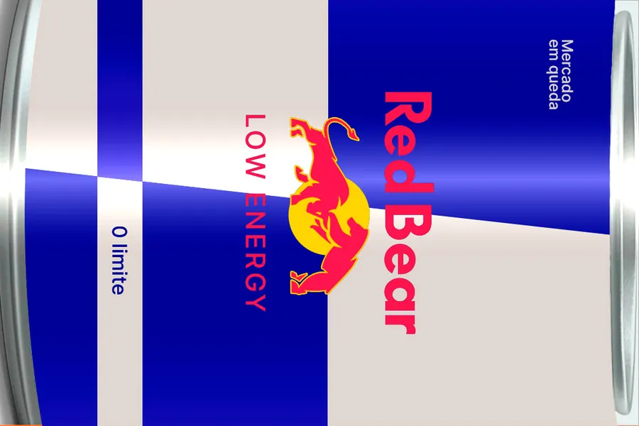 Adesivo para cartão Red Bull Azul