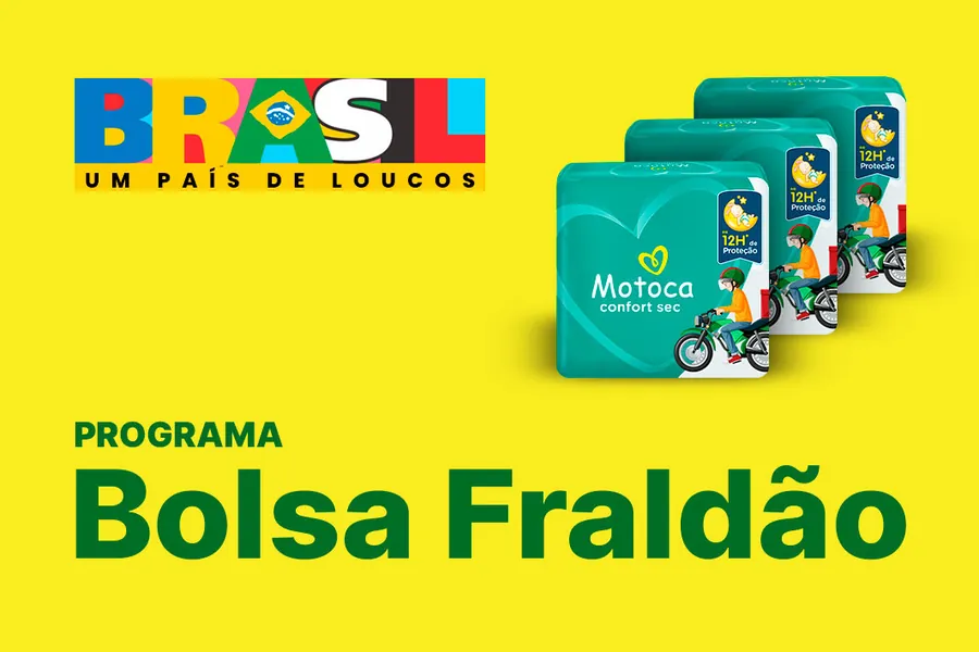 Adesivo para cartão Bolsa Fraldão Amarelo
