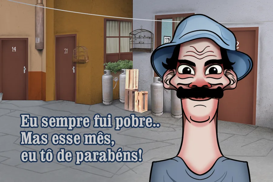 Adesivo para cartão Meme do Pobre Feliz