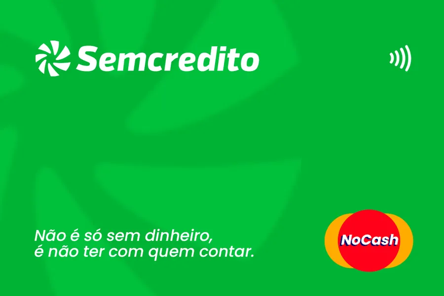 Adesivo para cartão Semcredto Verde