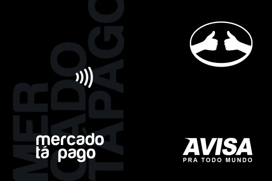 Adesivo para cartão Mercado Pago Preto