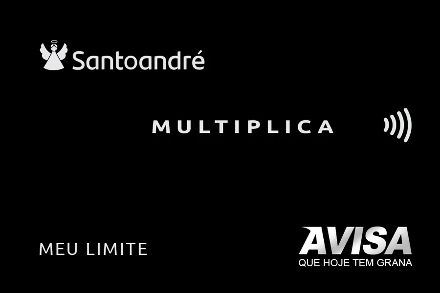 Adesivo para cartão Santander Multiplica Preto