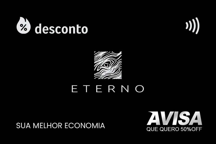 Adesivo para cartão Desconto Eterno Preto