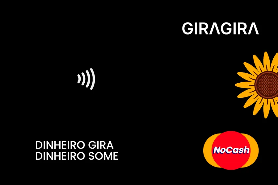 Adesivo para cartão Dinheiro Gira Preto