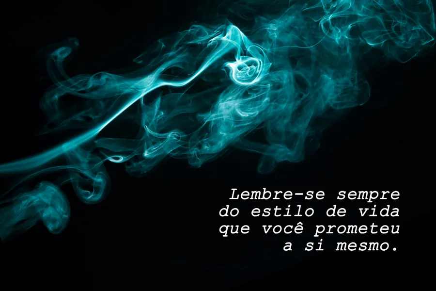 Adesivo para cartão Frase Fumaça Azul