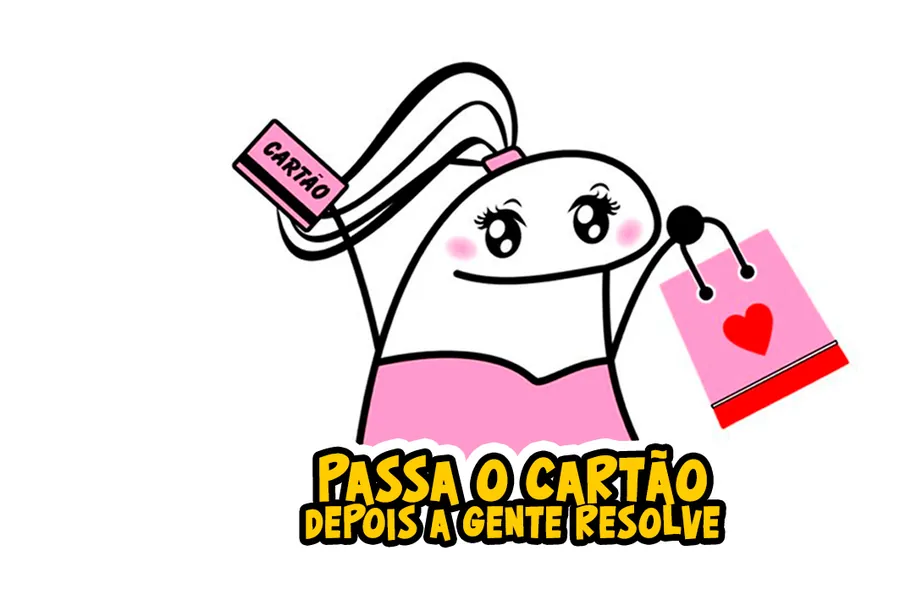 Adesivo para cartão Passa o Cartão Rosa