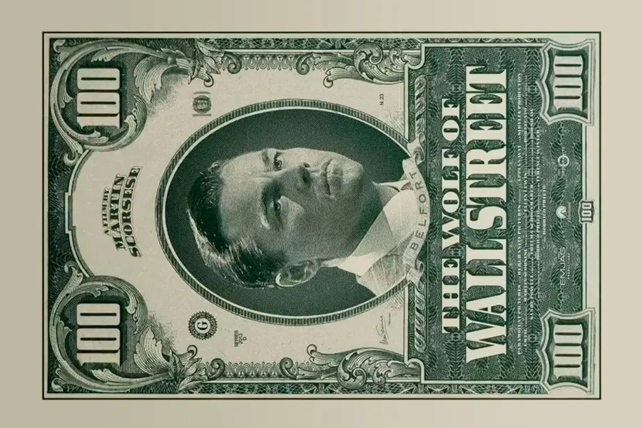 Adesivo para cartão Cédula Verde Vintage