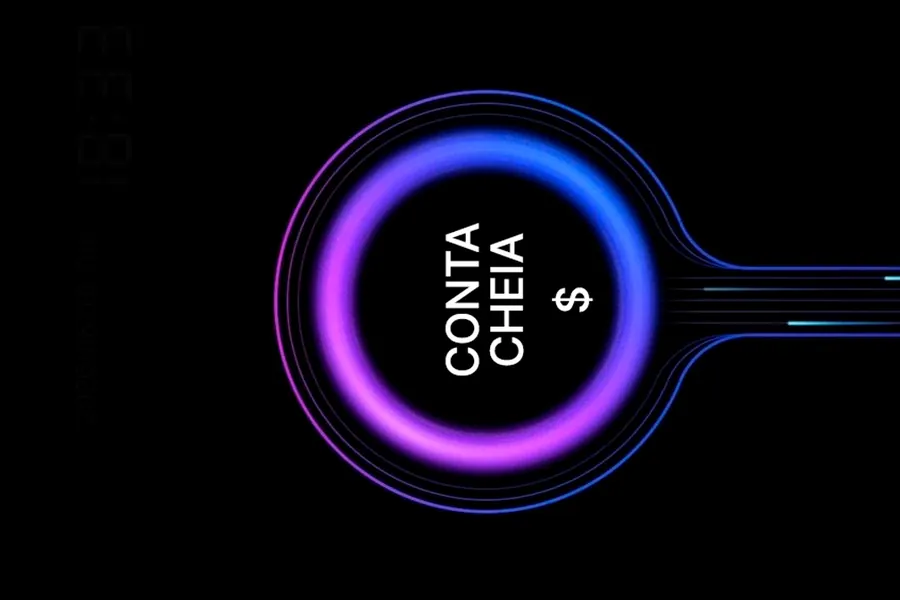 Adesivo para cartão Conta Cheia Neon