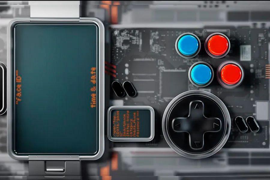 Adesivo para cartão Controle Gamer Vintage