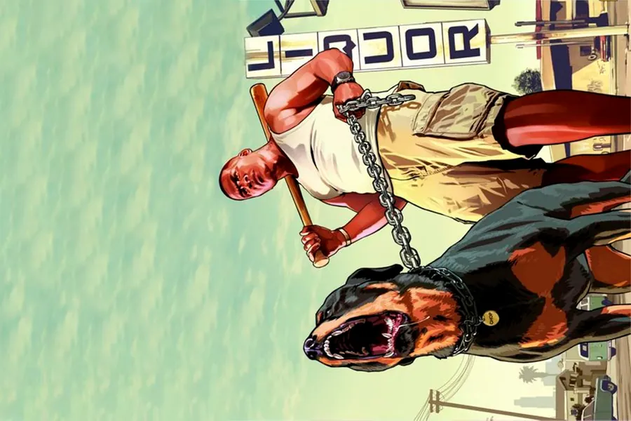 Adesivo para cartão Trevor e Chop GTA V