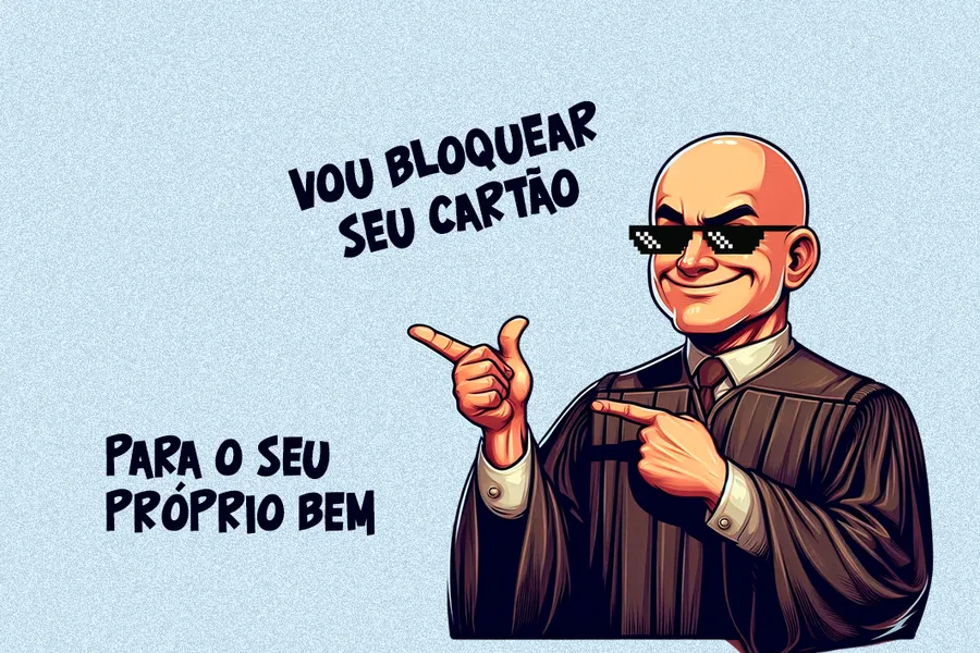 Adesivo para cartão Frase Meme Cartão Bloqueado