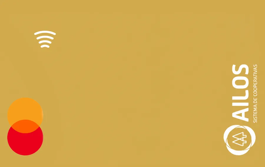 Cartão PVC Ailos Mastercard Dourado