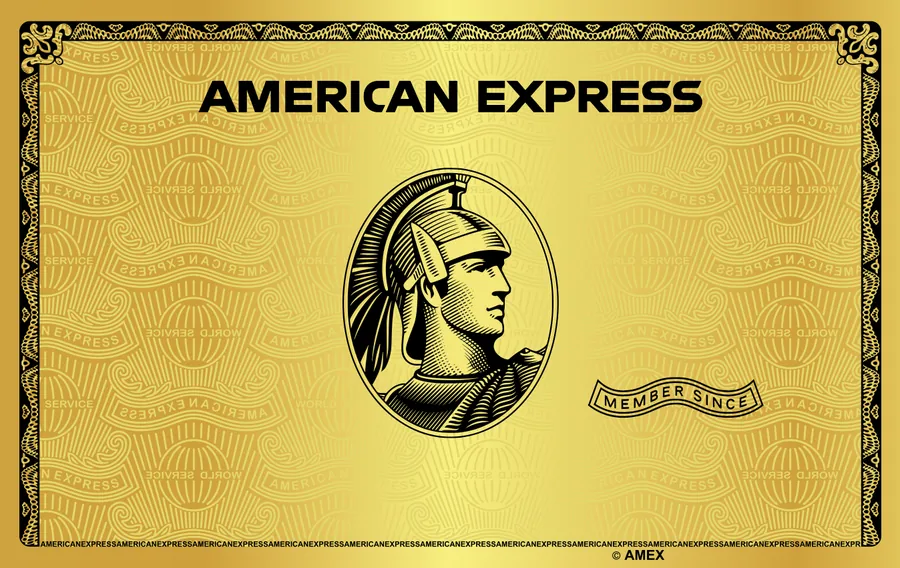 Cartão PVC American Express Gold Brilho