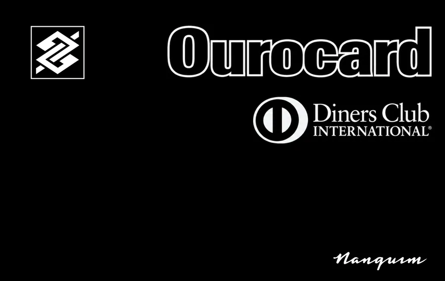 Cartão PVC Ourocard Diners Club Nanquim