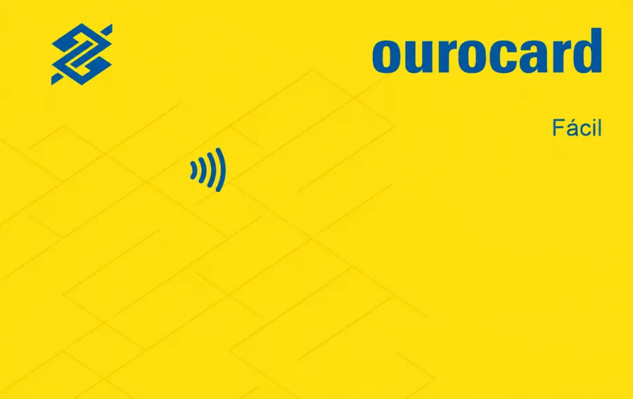 Cartão PVC Ourocard Fácil Amarelo