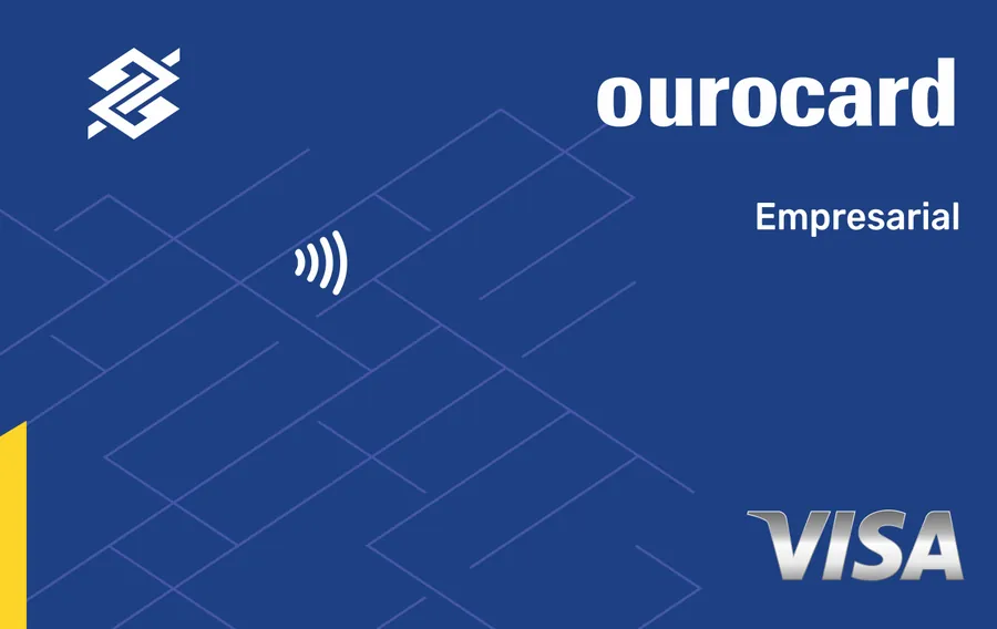 Cartão PVC Ourocard Empresarial Azul Visa