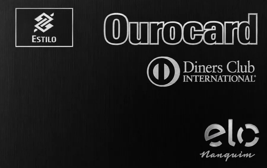 Cartão PVC Ourocard Estilo Diners Club Elo Nanquim