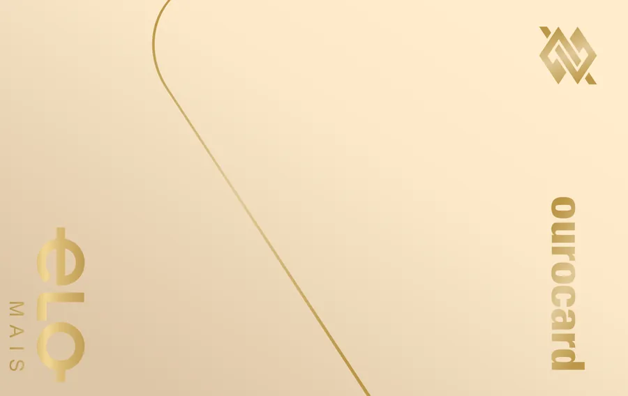 Cartão PVC Ourocard Elo Mais Dourado