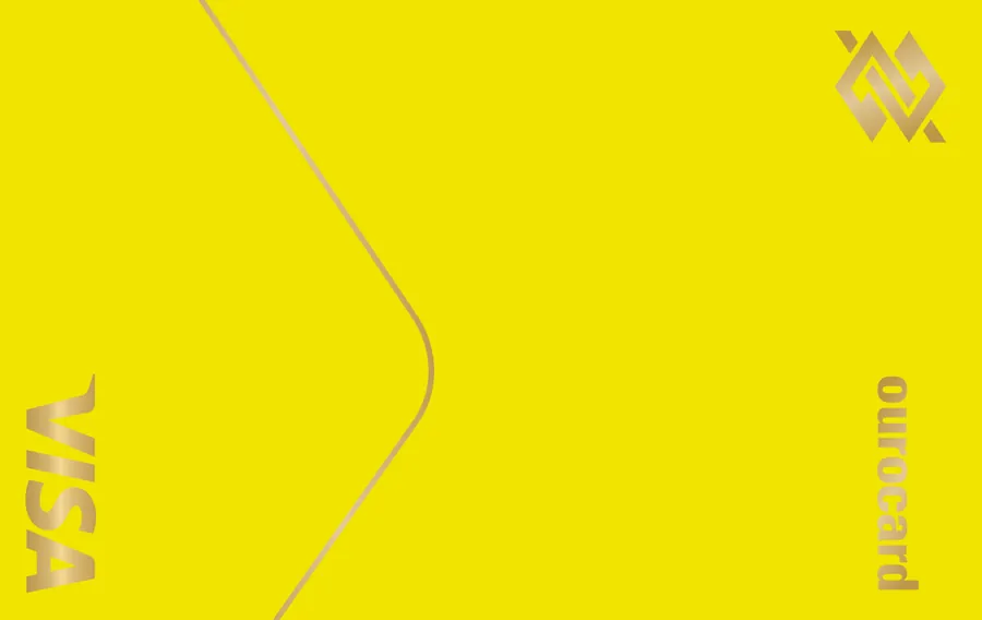 Cartão PVC Ourocard Visa Amarelo