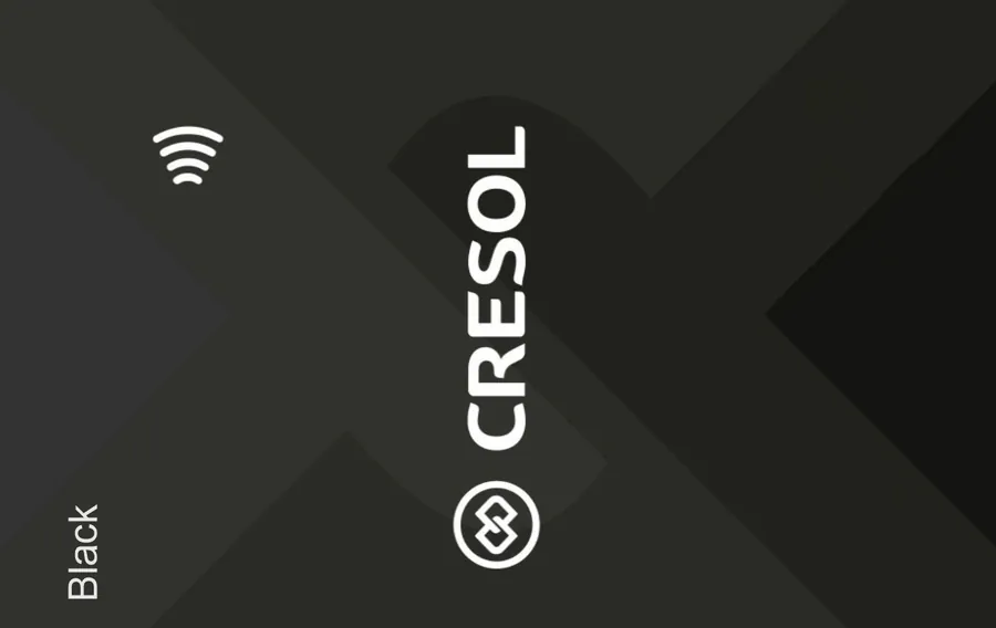 Cartão PVC Cresol Black