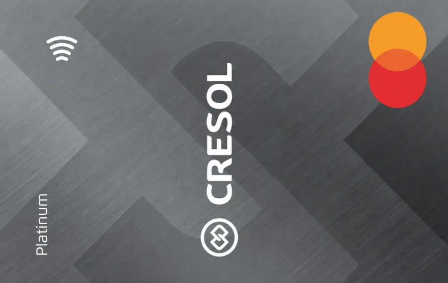 Cartão PVC Cresol Mastercard Platinum