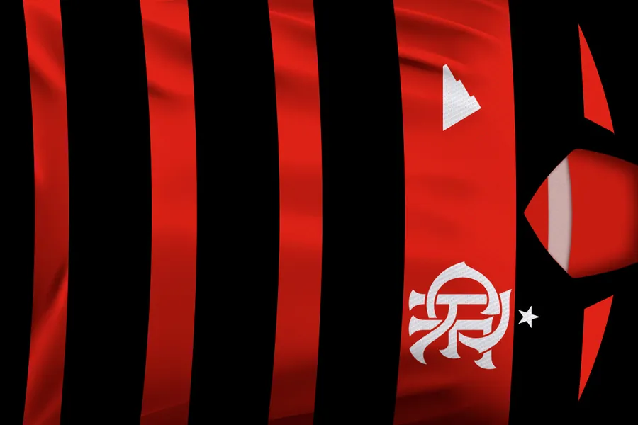 Adesivo para cartão Flamengo Listras Vermelhas (frente e verso)