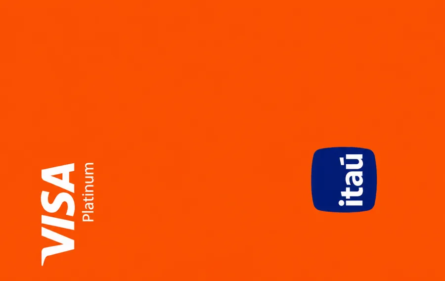 Cartão PVC Itaú Visa Platinum Laranja