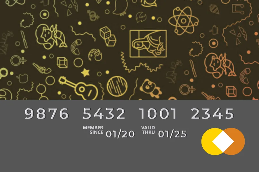 Adesivo para cartão Verso Cartão Preto Dourado