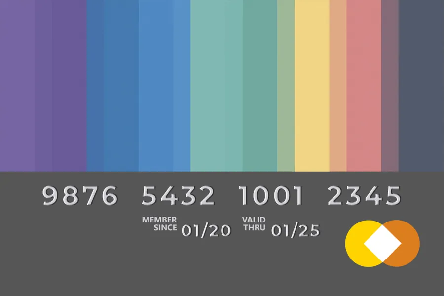 Adesivo para cartão Verso de Cartão Colorido