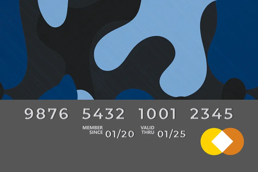 Adesivo para cartão Verso Cartão Cinza Azul