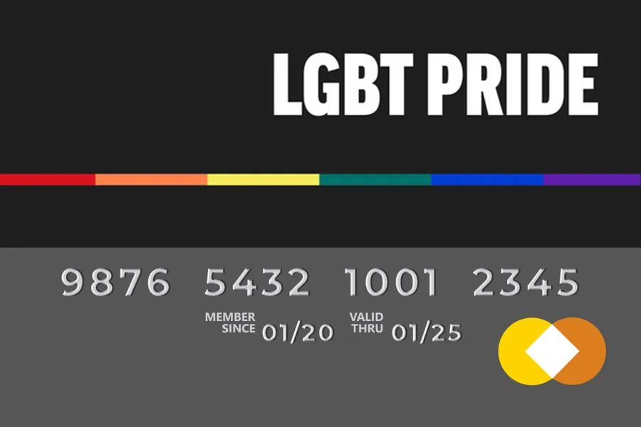 Adesivo para cartão LGBT Pride Arco-íris
