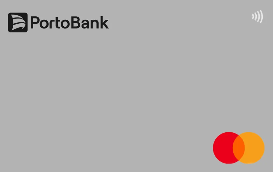 Cartão PVC Porto Bank Mastercard Cinza