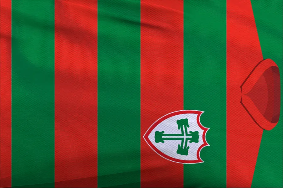 Adesivo para cartão Camisa Listrada Verde e Vermelha (frente e verso)