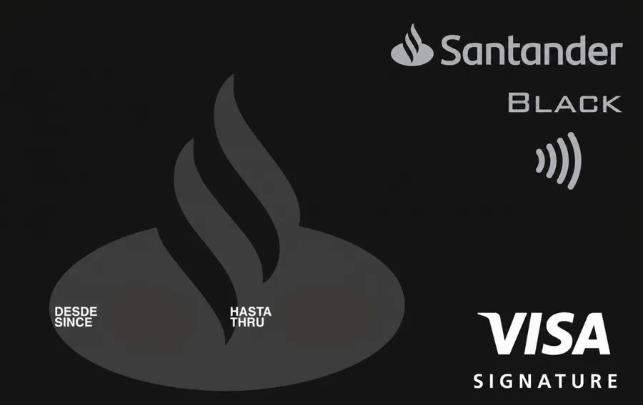 Cartão PVC Santander Black Visa Signature