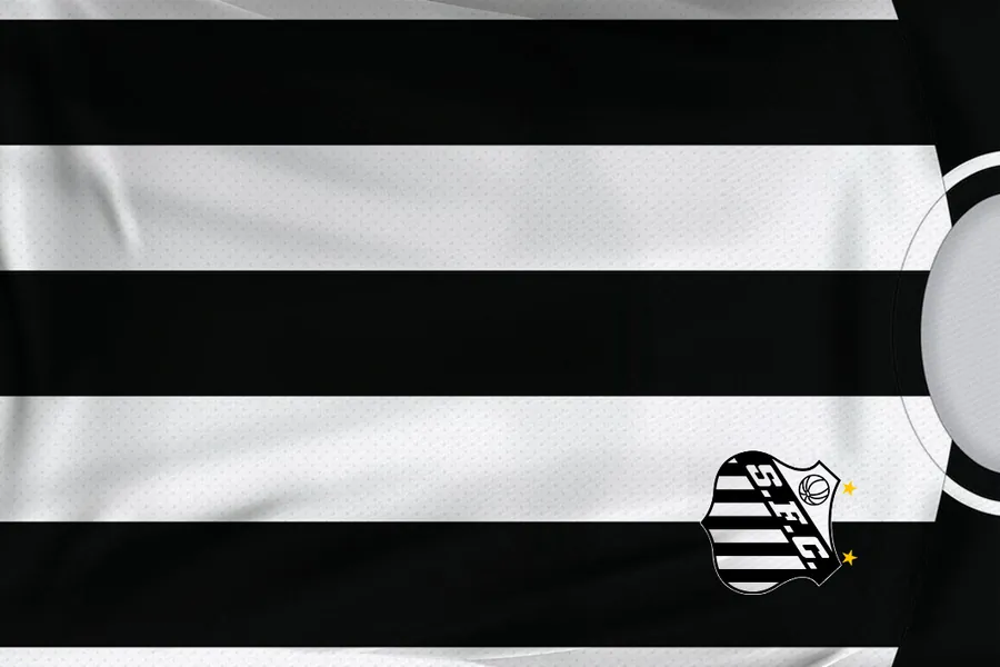 Adesivo para cartão Camisa Santos Listrada Preta (frente e verso)