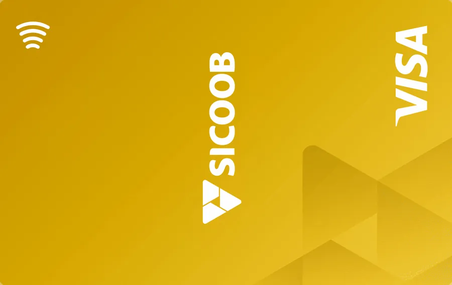 Cartão PVC Sicoob Visa Dourado