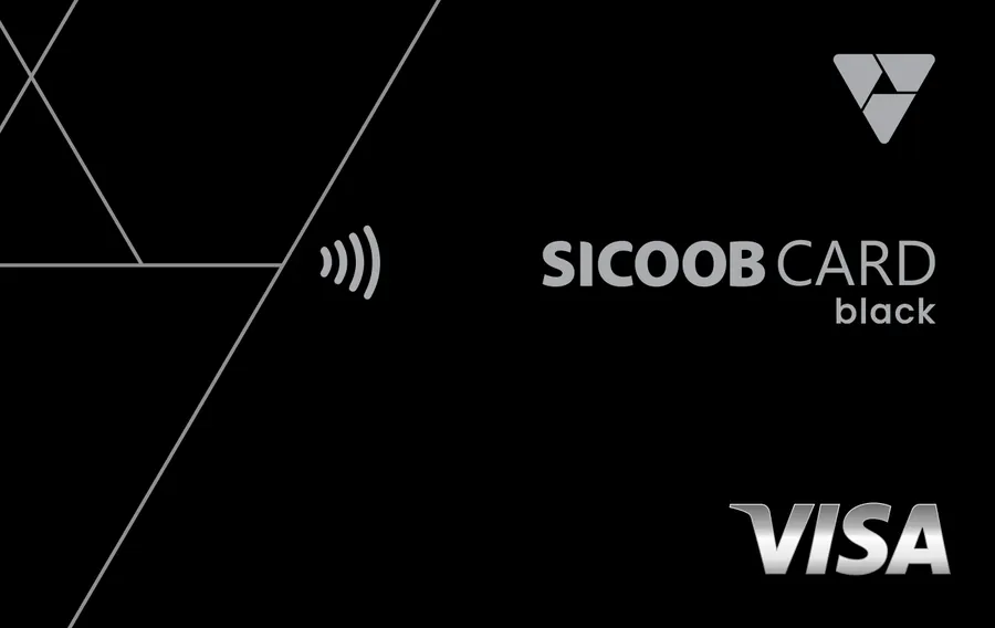 Cartão PVC Sicoobcard Black Visa