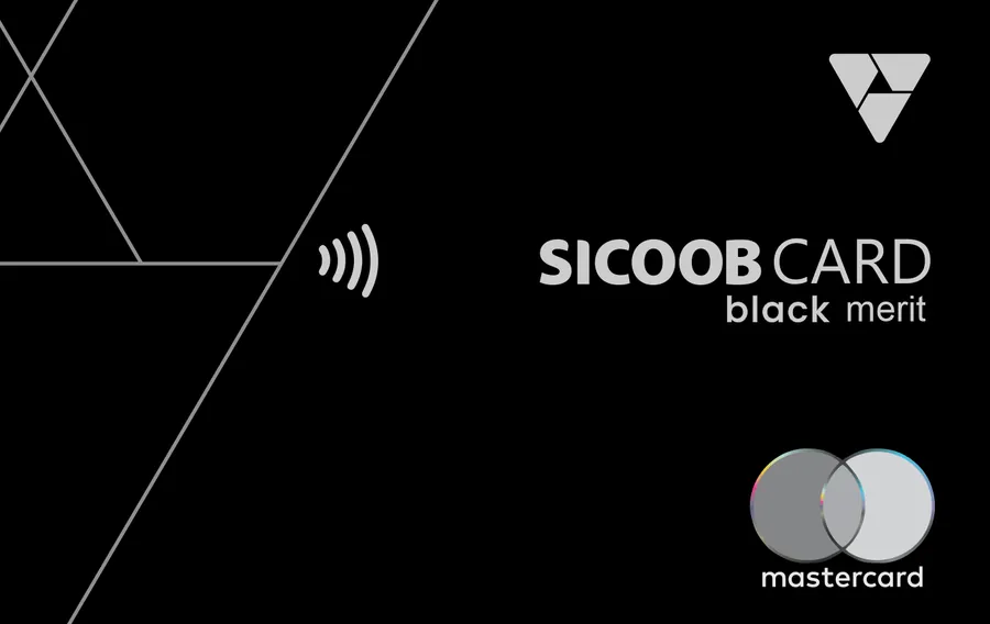 Cartão PVC Sicoobcard Black Merit Mastercard
