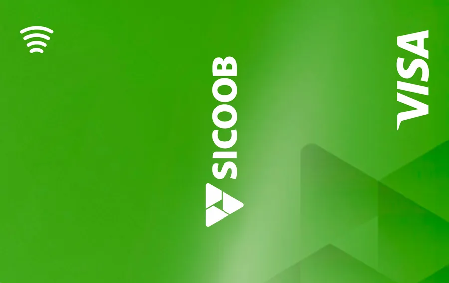 Cartão PVC Sicoob Visa Verde Brilho